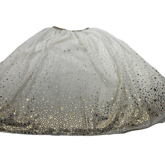 Cat And Jack Girl's Size Medium 7-8 Skirt Lined Lace And Sparkles White Preowned - Picture 2 of 9